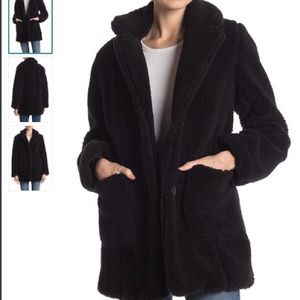 Teddy coat - black